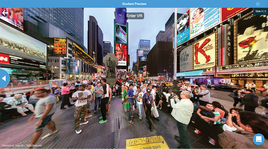 AR view of Times Square in New York City